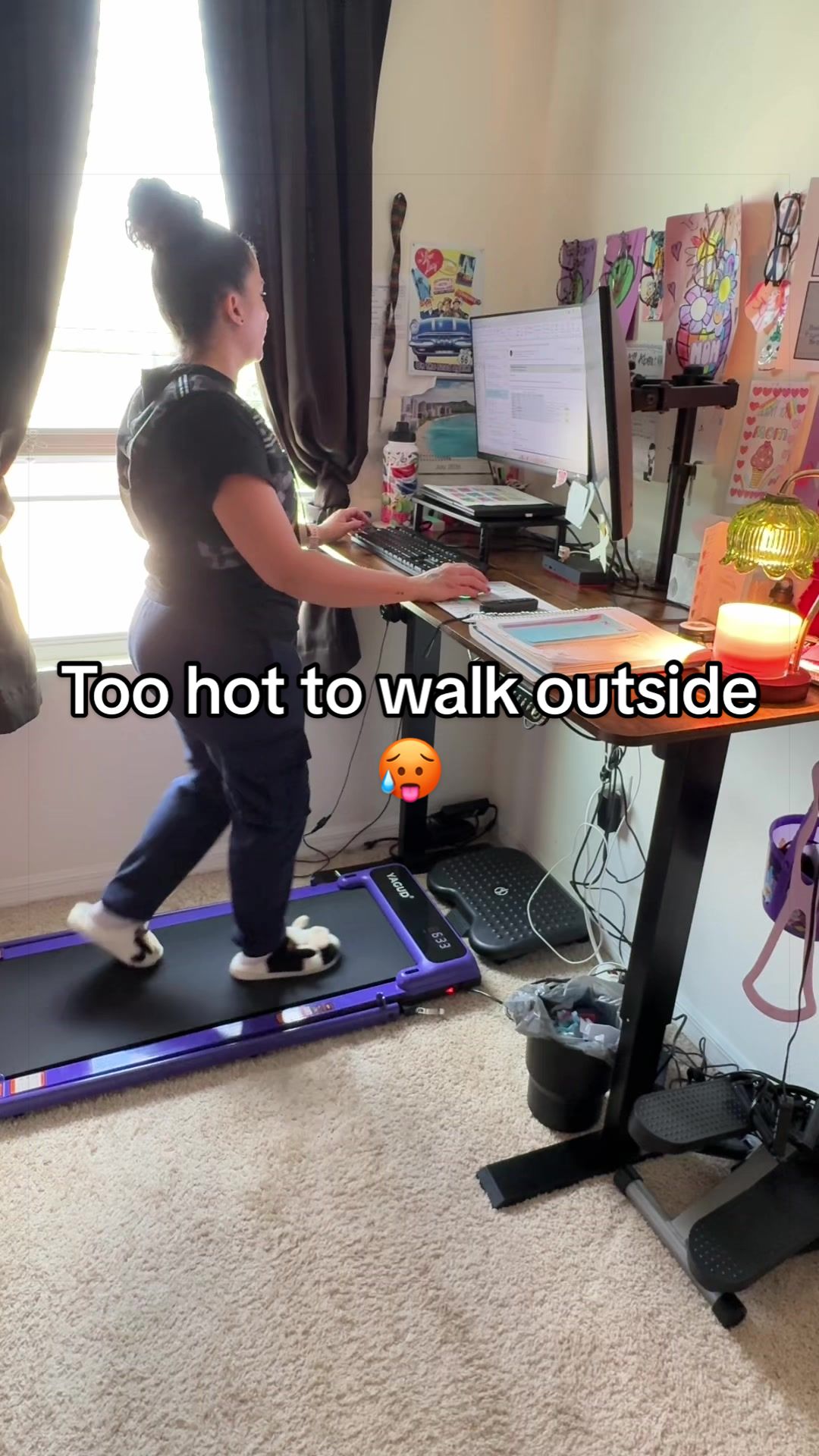 TikTok post by @glofindsit for Yagudfitness. Caption reads: Working from home? Or just trying to beat the....
