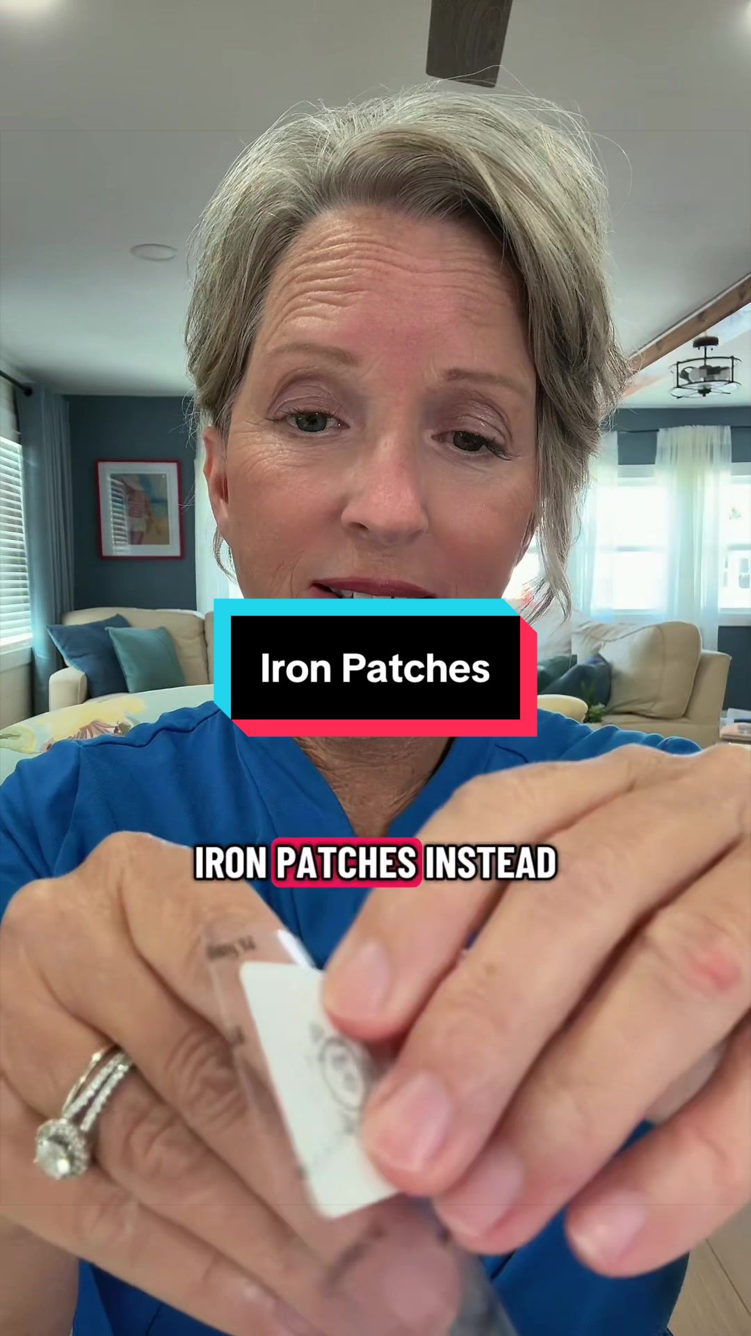 TikTok post by @kjojacob1 for PatchAid. Caption reads: [...] #lowiron #anemia #ironpatches @PatchAid.