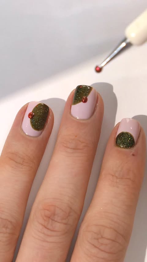 Instagram post by @danaturenails for Cracked Polish. Caption reads: [...] art 🫒 new nail polish colors from....