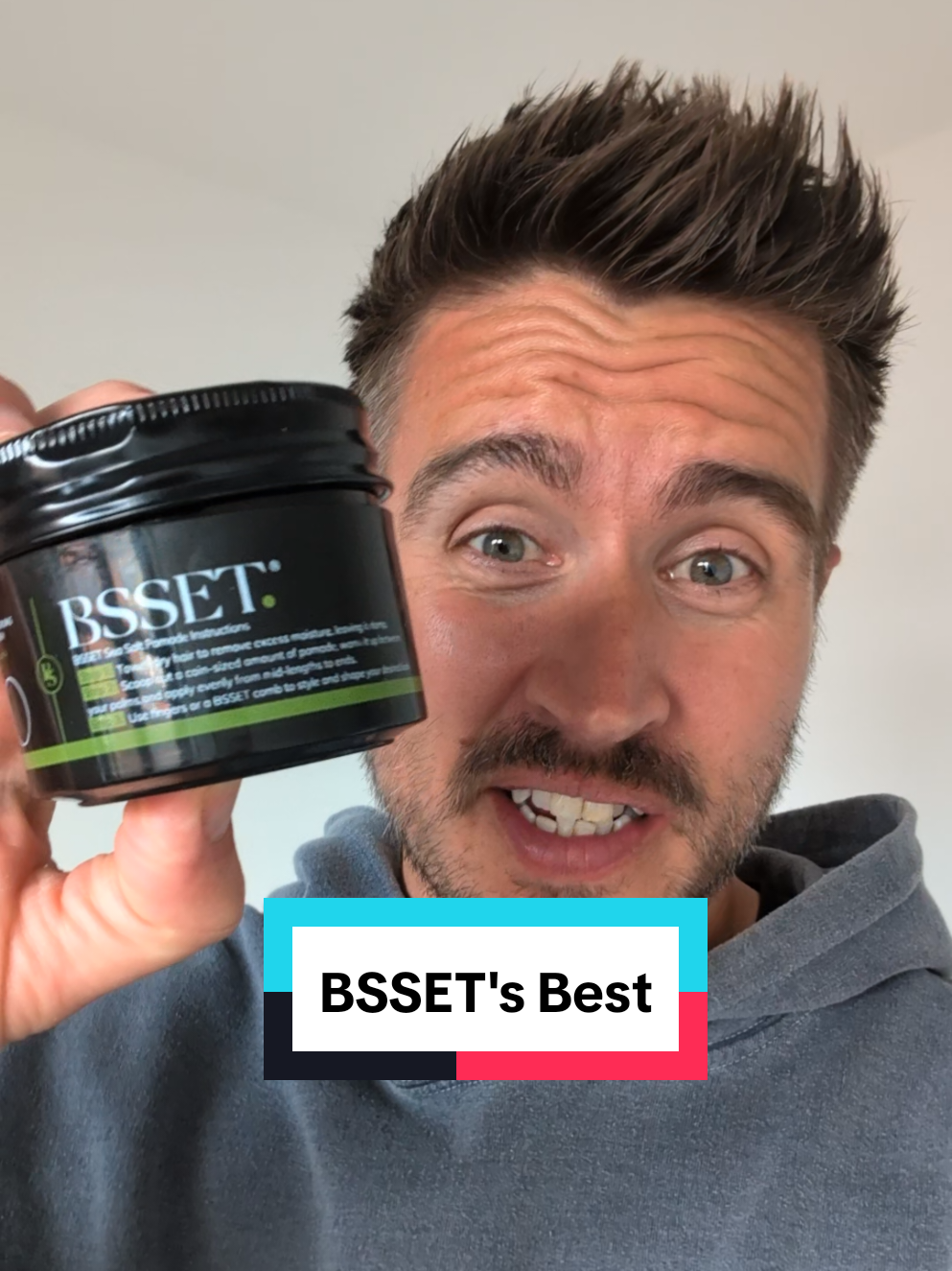 TikTok post by @whats_the_deal_tt for BSSET. Caption reads: [...] 🏆 #men #hair #barber #style #boyfriend....