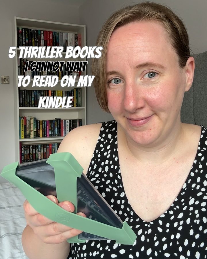 Instagram post by @morbid_thrillerbooks for Strapsicle. Caption reads: ➡️➡️ ADPRPRODUCT Five thriller books I CANNOT wait....