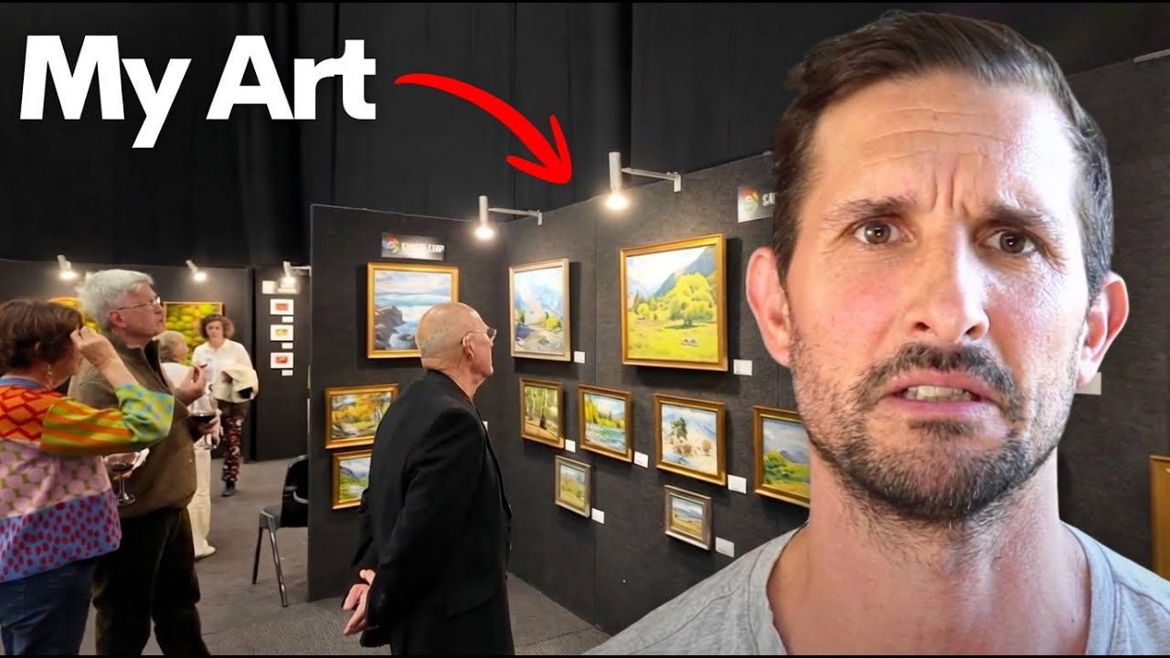YouTube post by @SamuelEarpArtist for KraftGeek. Caption reads: I Spent $10,000 on an Art Exhibition! Was it Worth....