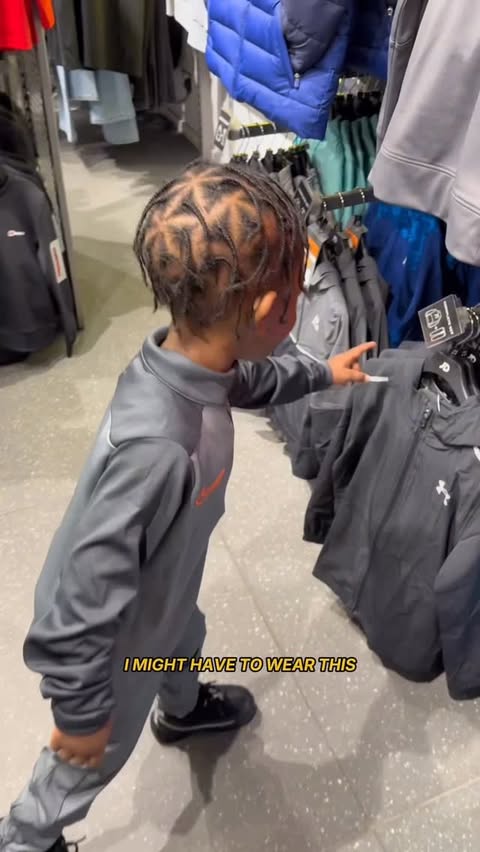 Instagram post by @raisingzion1 for JD Sports. Caption reads: We had to let broski pick an early Christmas....