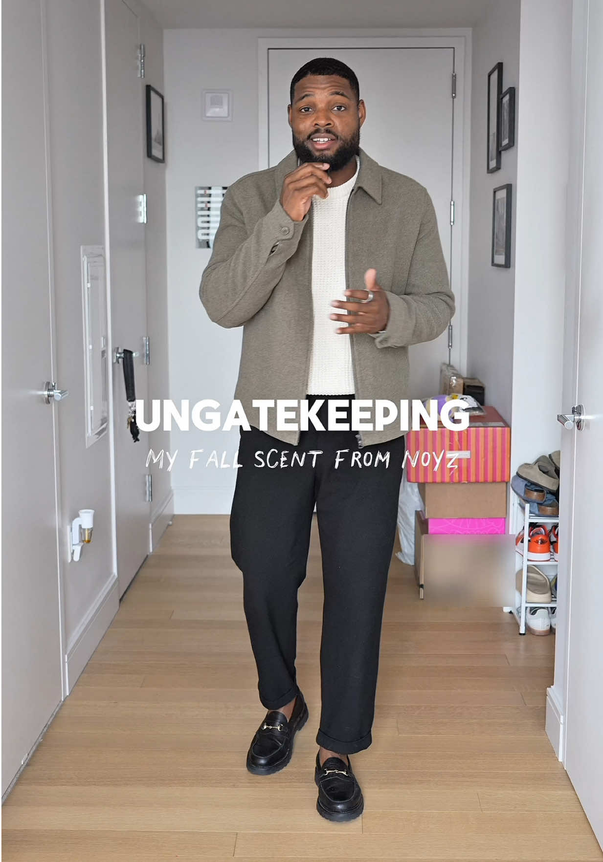 TikTok post by @qharris18 for NOYZ. Caption reads: My signature fall scent? @noyzfragrance Only....