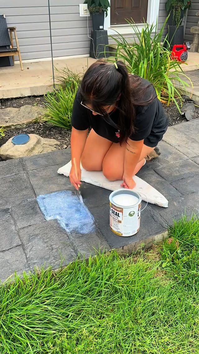 Instagram post by @deneikacoakley for Rust-Oleum. Caption reads: ✨ I can finally relax knowing the color is exactly....