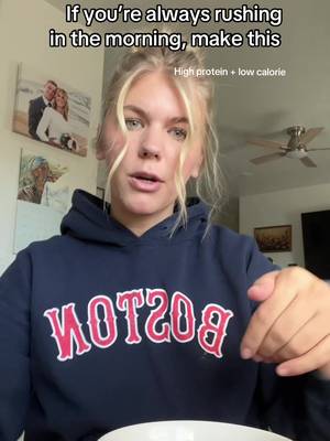 TikTok post by @bethlaural for MOSH. Caption reads: [...] rush! High protein, and low calorie! The....