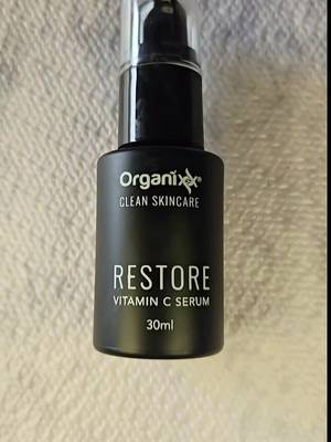 TikTok post by @kim.thomas48 for Organixx. Caption reads: @ORGANIXX Restore 26% Vitamin C Serum [...].