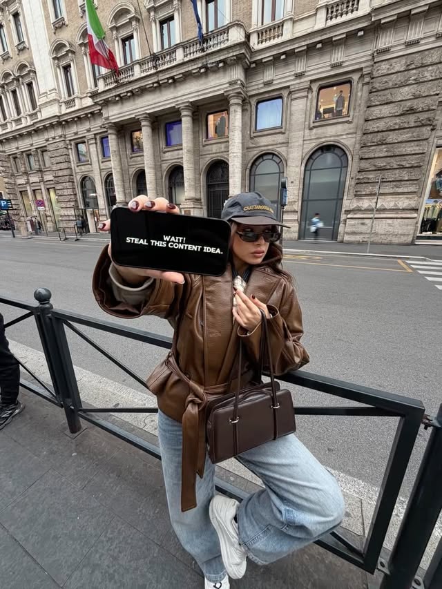 Instagram post by @krtsinm for Twist. Caption reads: POV: fashion creator life 📱 #reklam #style....