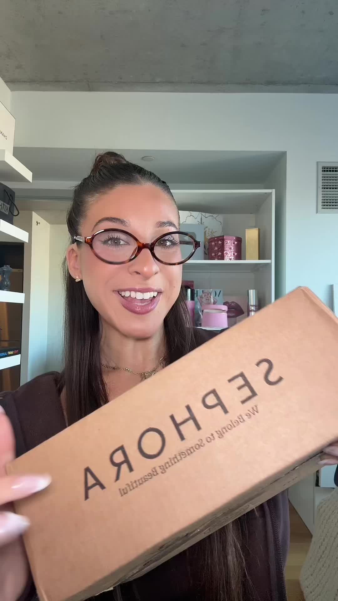 TikTok post by @allierosss for IGK Hair. Caption reads: SEPHORA HAUL!! CAN NOT & WILL NOT do a slick back....