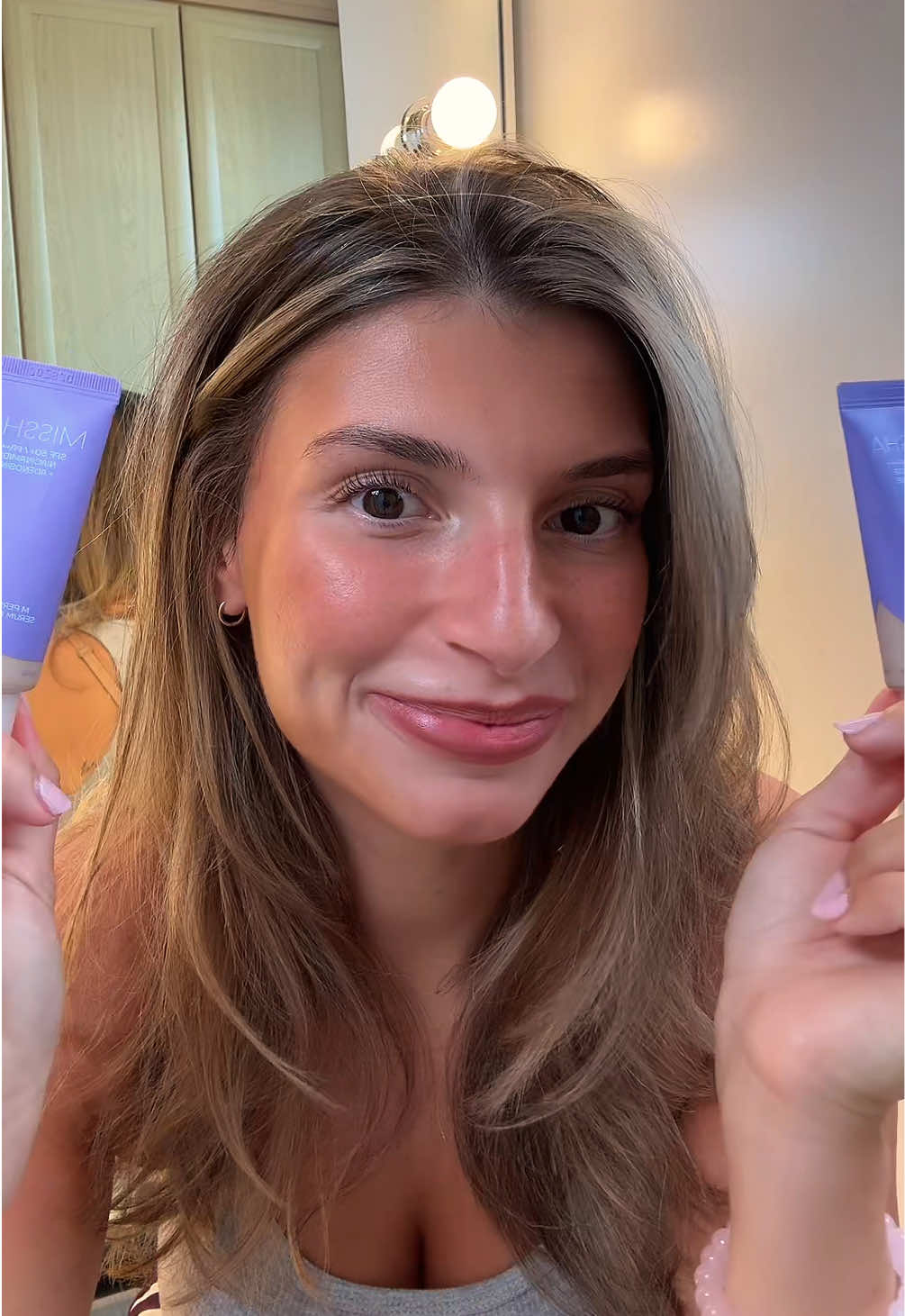 TikTok post by @georgicoxxx for Missha. Caption reads: @missha uk you’re going straight into my makeup....