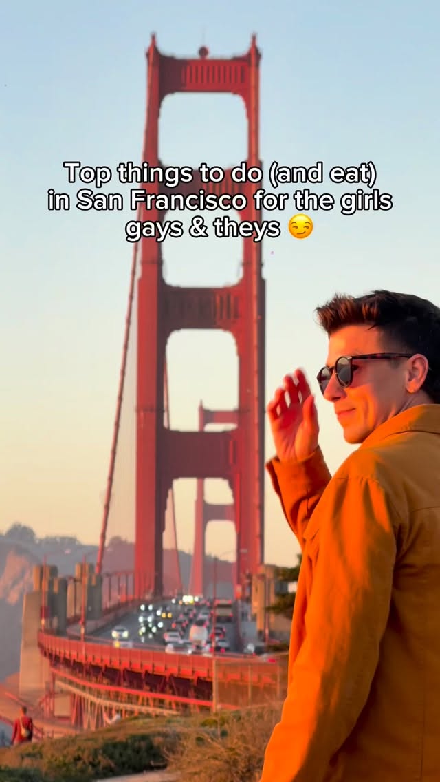 Instagram post by @michaelandmatt for Visit California. Caption reads: Solo in one of the gayest cities in the....