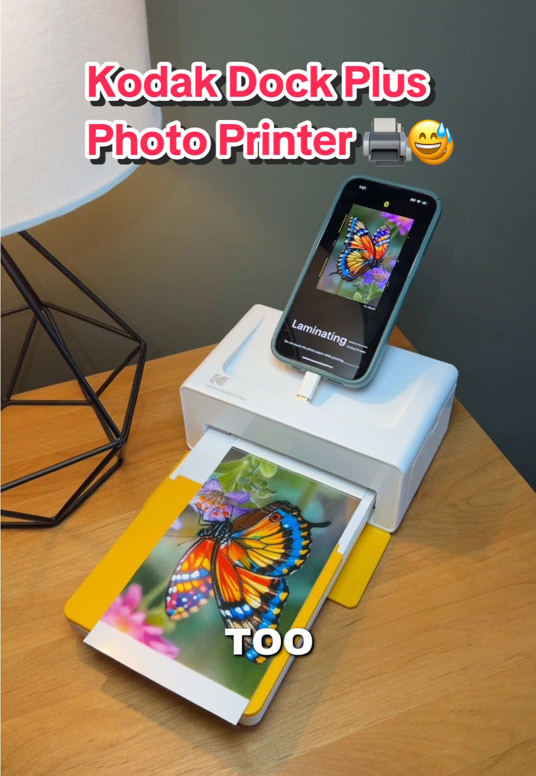 TikTok post by @winwithpags for Kodak Photo Printer. Caption reads: [...] purchases this year!📸✨@Kodak Photo Printer....