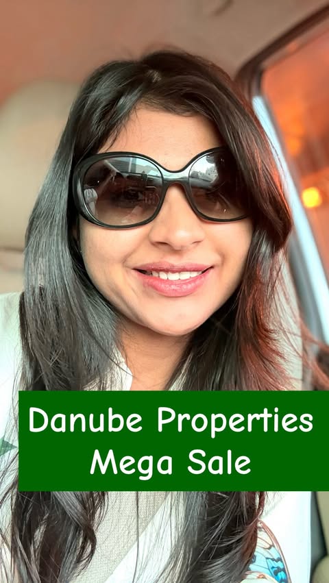 Instagram post by an influencer for Danube Properties. Caption reads: [...] this is your chance! Danube Properties is....