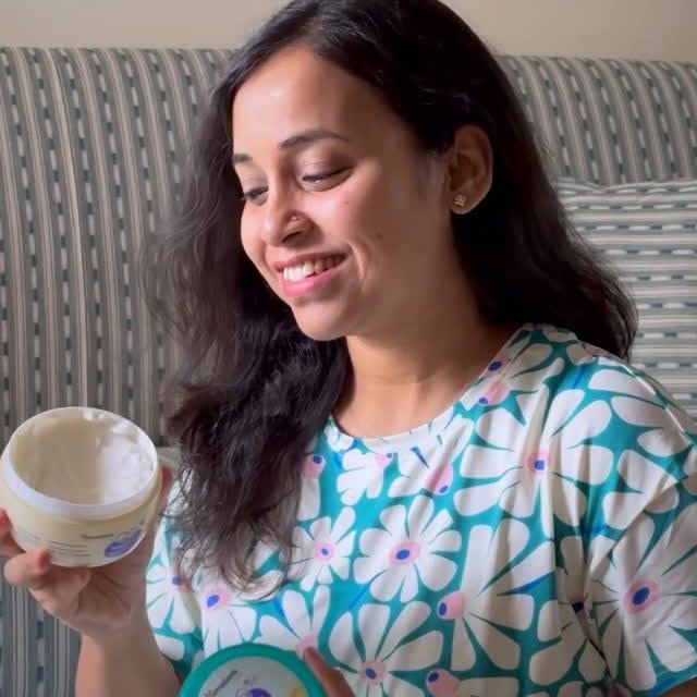 Instagram post by @monikablends for Himalaya Babycare. Caption reads: Gentle, safe, and natural-Himalaya Baby Cream with....