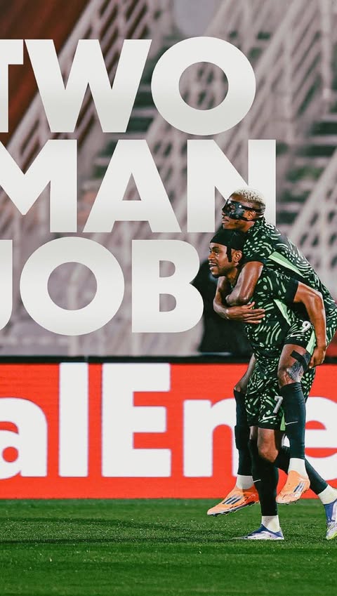 Instagram post by @ojb.sport for Sendwave. Caption reads: FT : Nigeria 4-0 Mozambique 

At this rate, Eric....