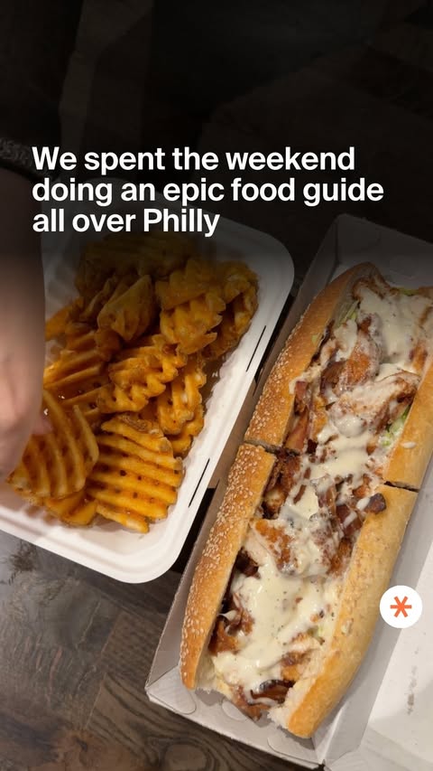 Instagram post by @secretphiladelphia for Uber Eats. Caption reads: [...] in Philly 🔥 luckily for all of us,....
