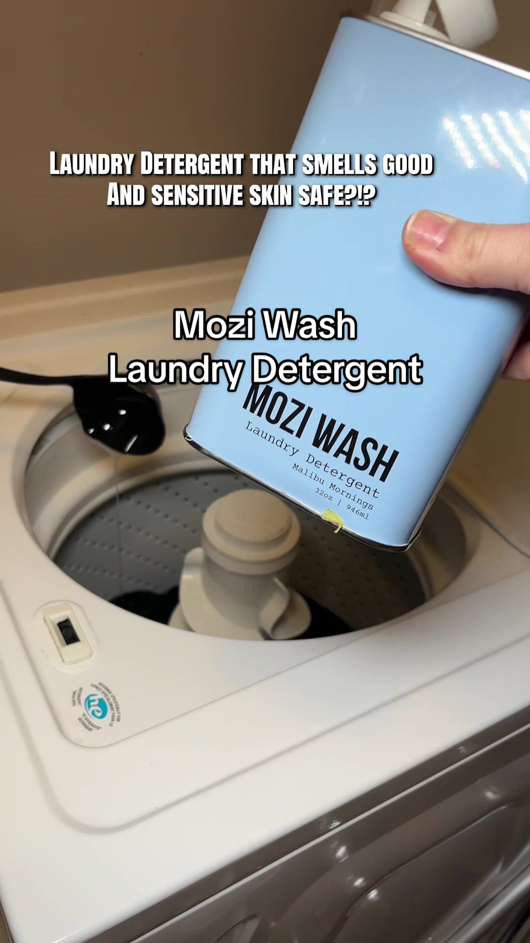 TikTok post by @nicoleroselifestyle for Mozi Wash. Caption reads: I’ve been using @Mozi Wash lothes feel softer,....