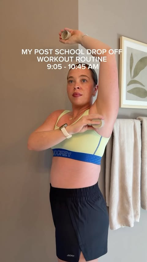 Instagram post by @shelbysaywhatblog for Jockey. Caption reads: #jockeypartner 3 mile walk + 35 min lower body....