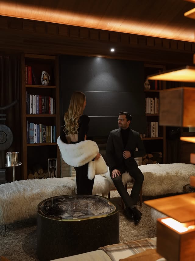 Instagram post by @darinagritsenko for Four Seasons. Caption reads: Finally arrived in a real-life winter wonderland....