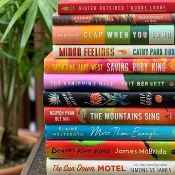 Instagram post by @spinesvines for Riverhead Books. Caption reads: [#ad ] 📚🍷 **WRAP UP APRIL - JUNE**⁣⁣📚🍷⁣⁣⁣
I....