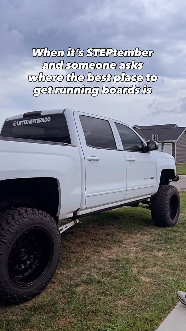 Instagram post by @liftedwhiterado for RealTruck. Caption reads: The answer is simple: @realtruck, and there’s no....