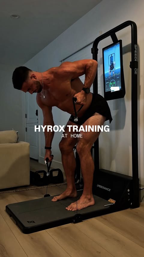 Instagram post by @nickwalkerfitness for Speediance. Caption reads: [...] gym. I was skeptical at first but the....