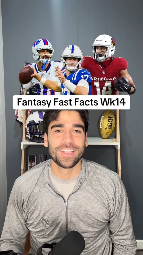 Instagram post by @joelsmythfantasy for Yahoo. Caption reads: The fantasy fast facts you need to know for Week....