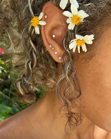Instagram post by @ashtonpaigeand for Aurelie Gi. Caption reads: @aureliegijewelry has THE best studs! 25% off with....