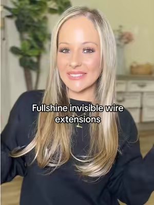 TikTok post by @hannah.michelle19 for Full Shine. Caption reads: [...] #thinhair #humanhairextensions....