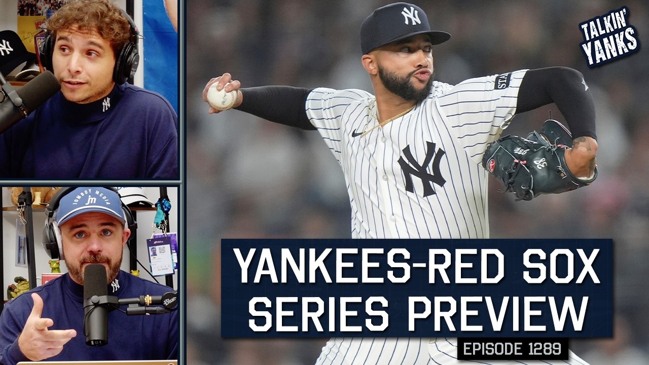 YouTube post by @TalkinYanks for Shady Rays. Caption reads: Biggest Fears for the Yankees vs. Red Sox Series.
