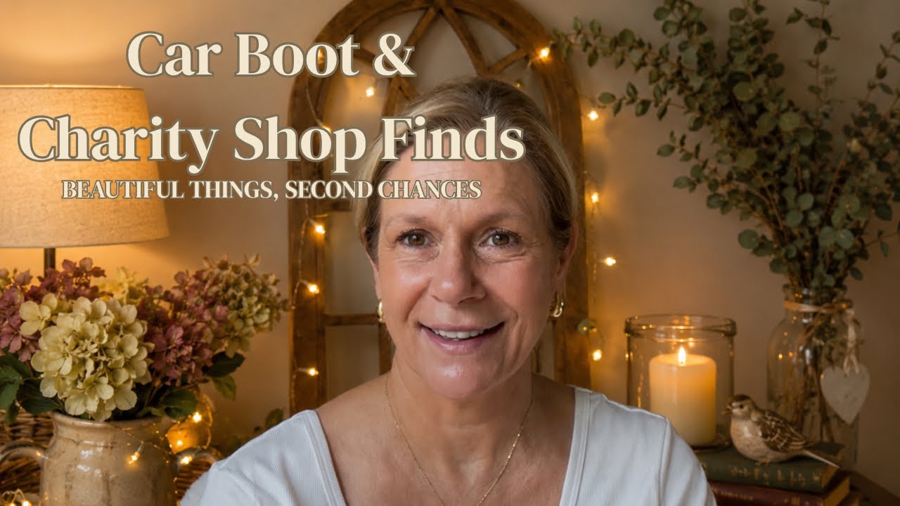 YouTube post by @PollyPutThePetalOn for PartnerBoost. Caption reads: 🧡NEW FOR SEPTEMBER🧡THRIFT HAUL/CHARITY....