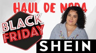YouTube post by @ConjuntadaSINTacones for iGraal. Caption reads: ‼️BLACK FRIDAY is here at SHEIN!! XXL fashion haul....