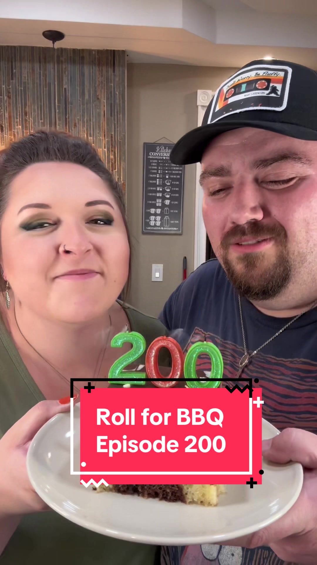 TikTok post by @michiganbbqaddicts for Char-griller. Caption reads: WE FINALLY DID IT 🔥🤘🔥 Episode 200 is dedicated....