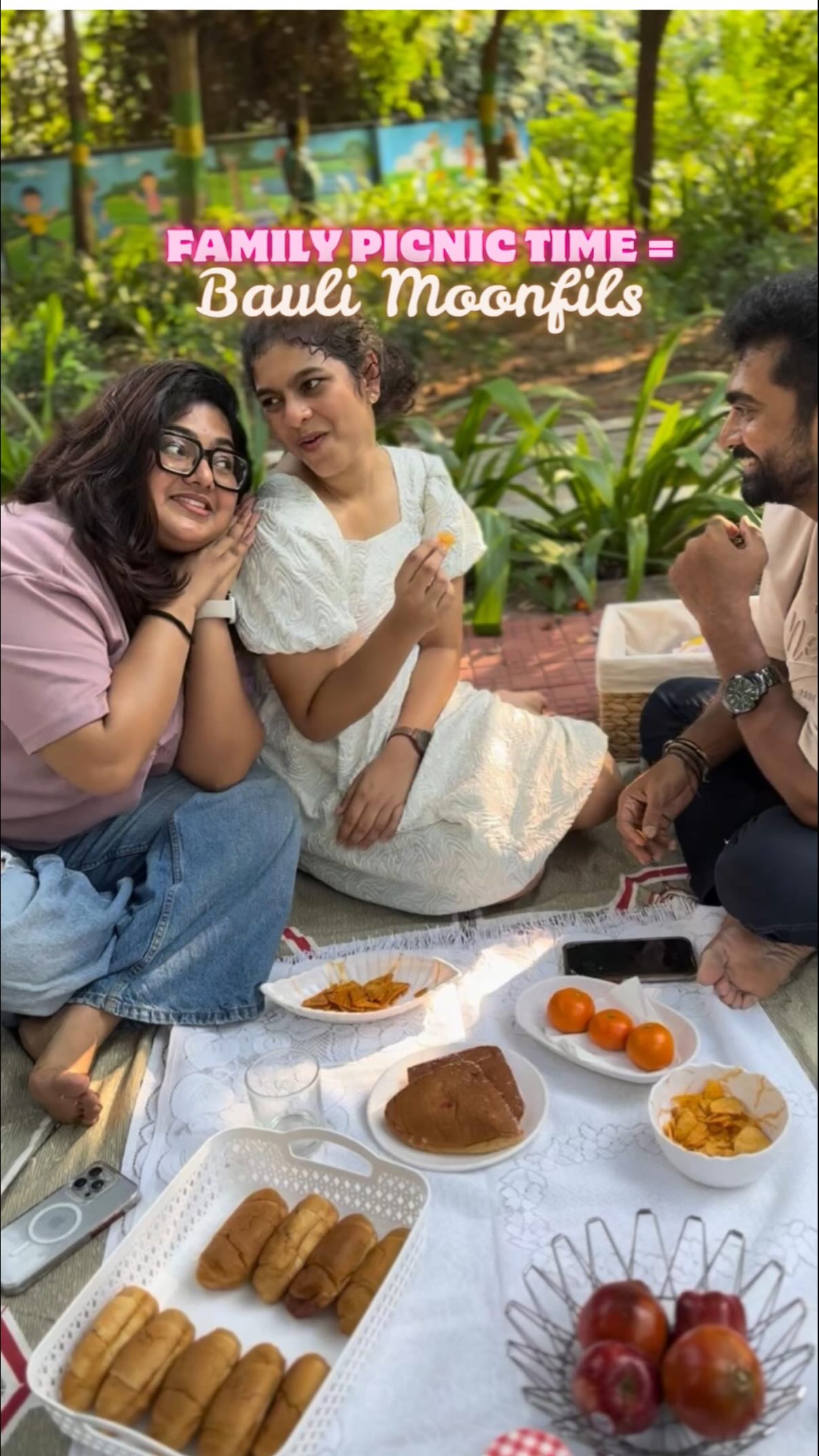 Instagram post by @soundarya_chillukuri for Bauli. Caption reads: [...] than my favourite snack companion — Bauli....