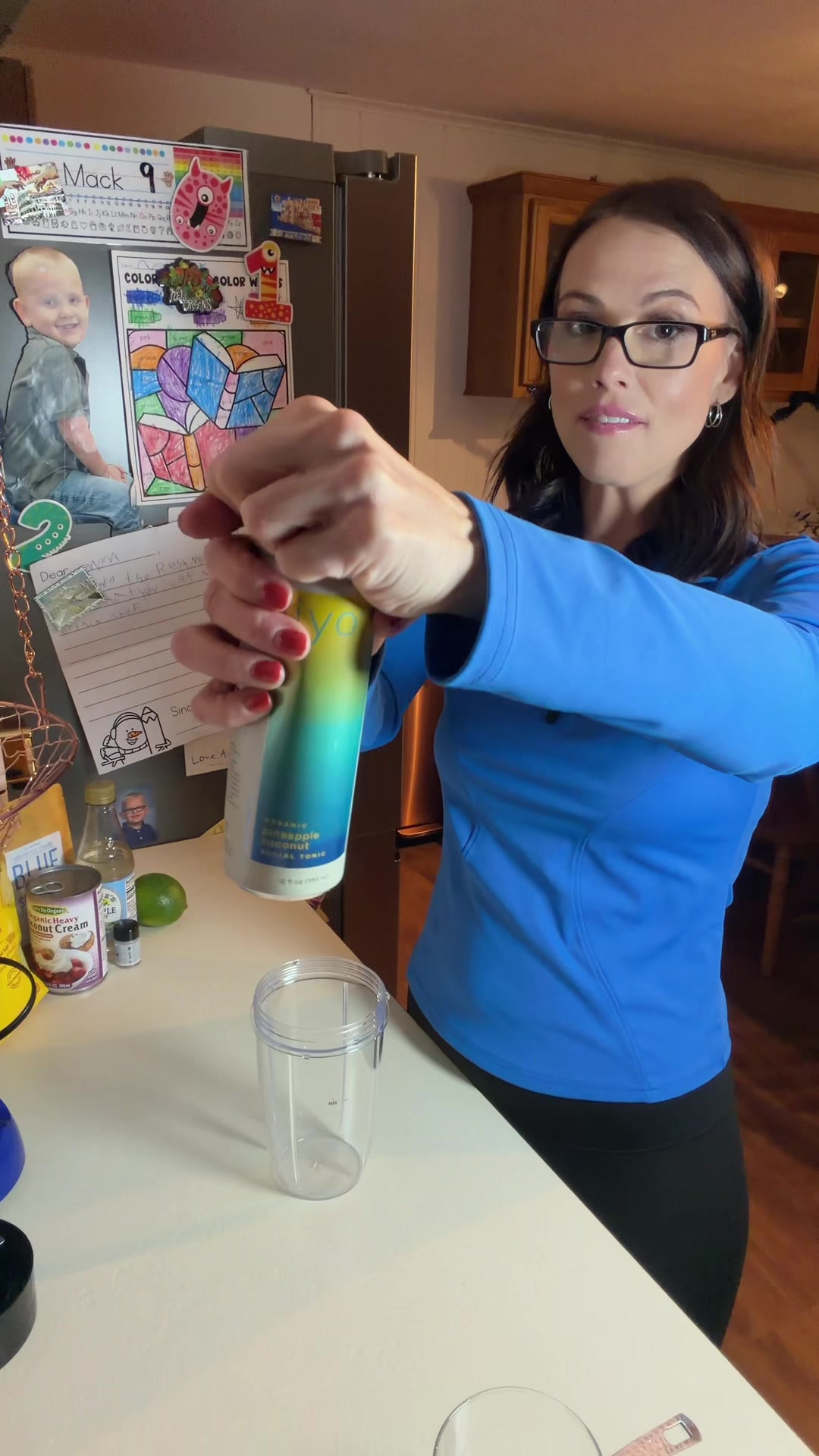 TikTok post by @kate_garn for hiyo. Caption reads: New Year’s Eve mocktail recipe @drink hiyo....