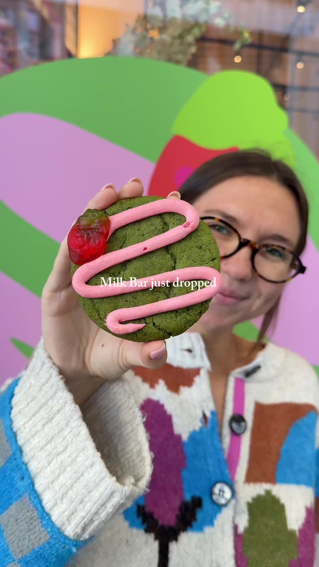 TikTok post by @kaitlyneats for Jade Leaf Matcha. Caption reads: @Jade Leaf Matcha has teamed up with @MILK BAR on....