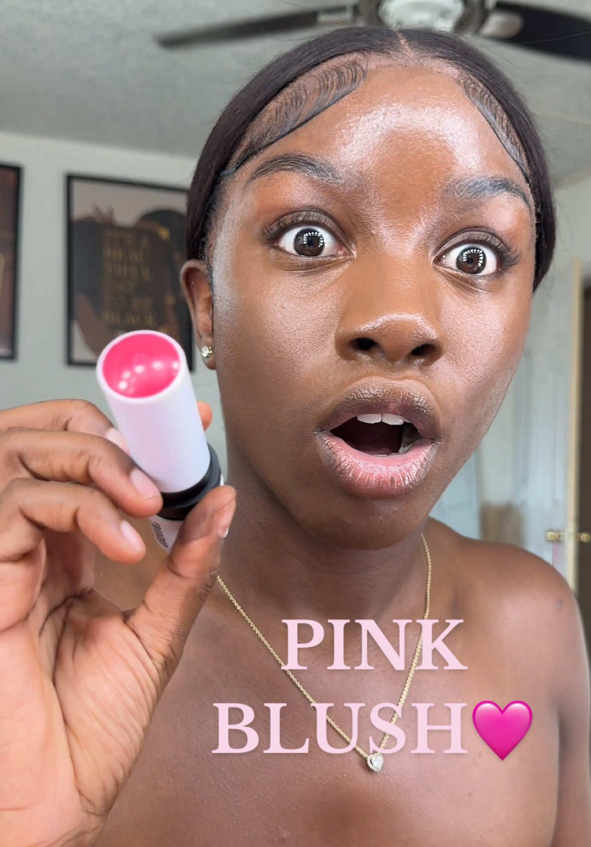 TikTok post by @carriesnipesss for MAKEUP BY MARIO. Caption reads: will the @makeupbymario blush show up on my....