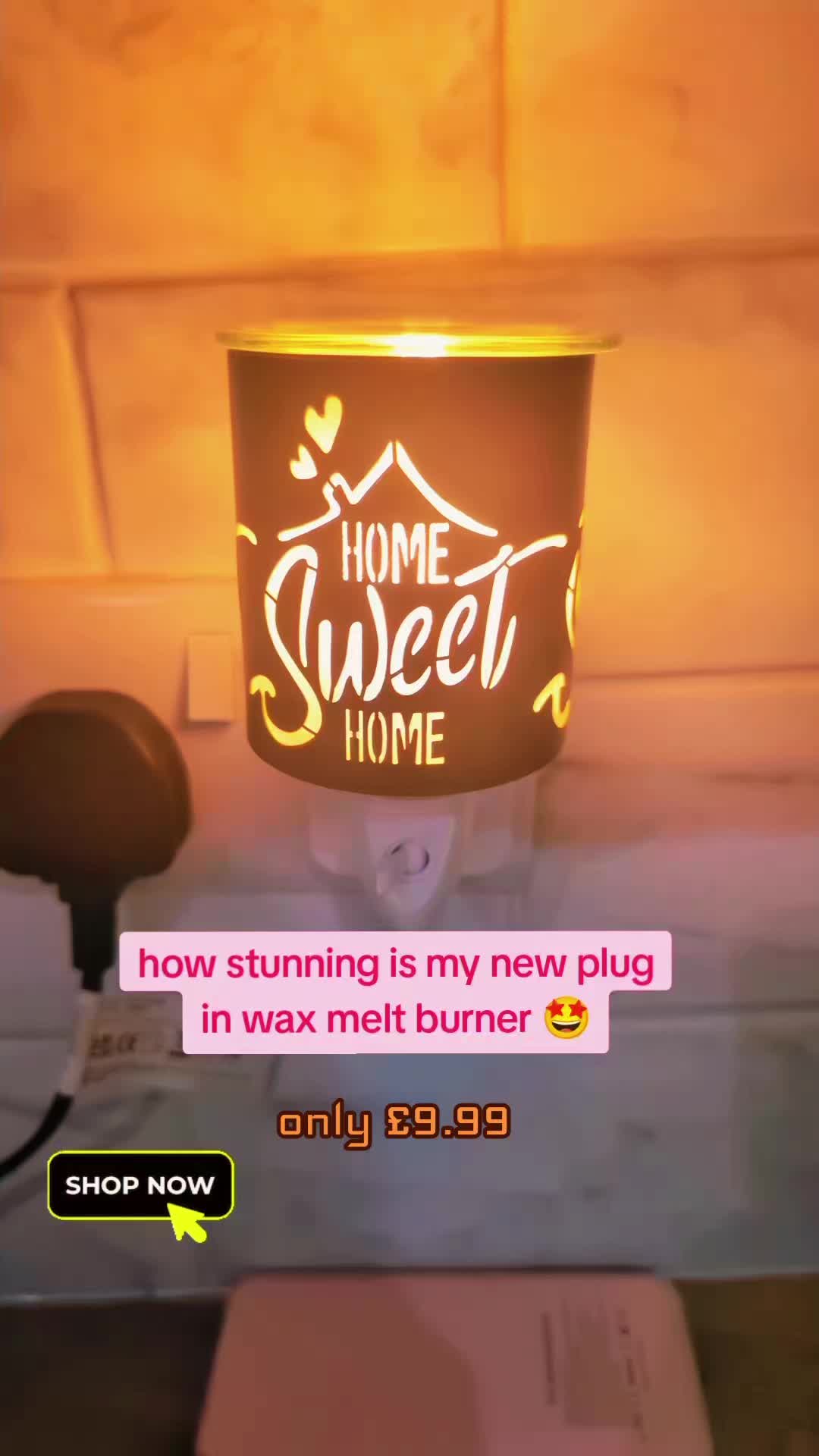 TikTok post by @lauraloulou079 for The Northumberland Candle Company. Caption reads: ✨ Plug-In Wax Melt Burner – Fill Your Home with....