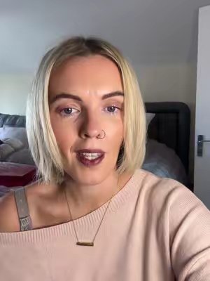 TikTok post by @donnaoneill28_ for Azio Beauty. Caption reads: Skincare recommendations from @Azio Beauty....