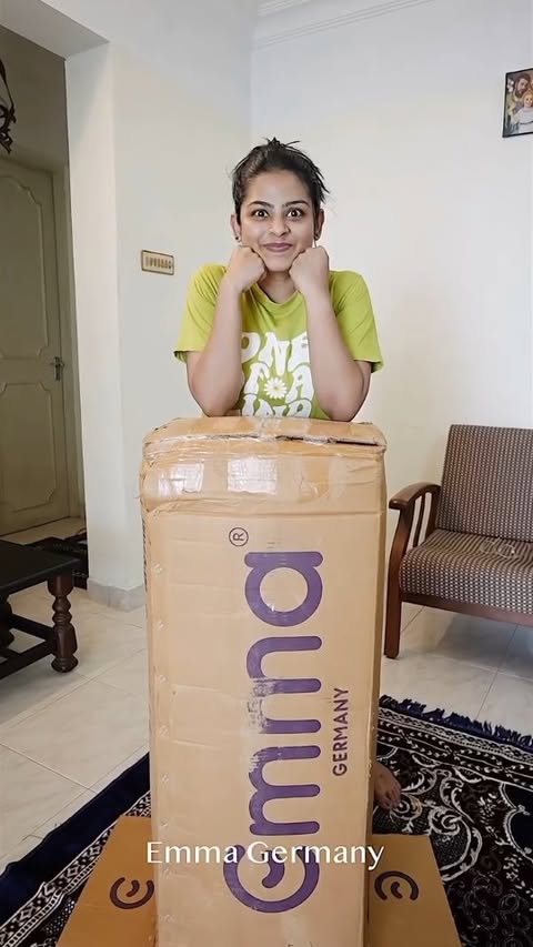 Instagram post by @juliet__varghese for Emma Sleep USA. Caption reads: Ready or not, I’m ready for Onam! 🌸✨ This Onam,....