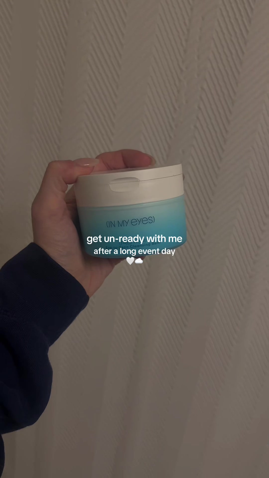 TikTok post by @nicolebuckleyyy for In My Eyes. Caption reads: [...] wore a full face of makeup ☁️🤍 trying....