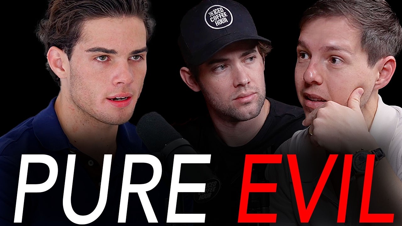 YouTube post by @TheIcedCoffeeHour for COZY EARTH. Caption reads: “I Regret Nothing!” Clavicular Exposes The Dark....