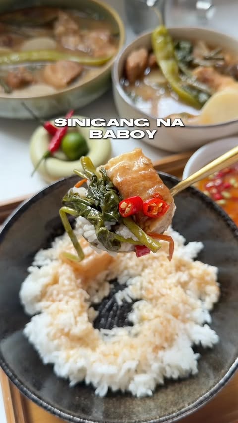 Instagram post by @quiambaochelsea for Knorr Philippines. Caption reads: Sinigang na Baboy, 2 versions. One with fresh....