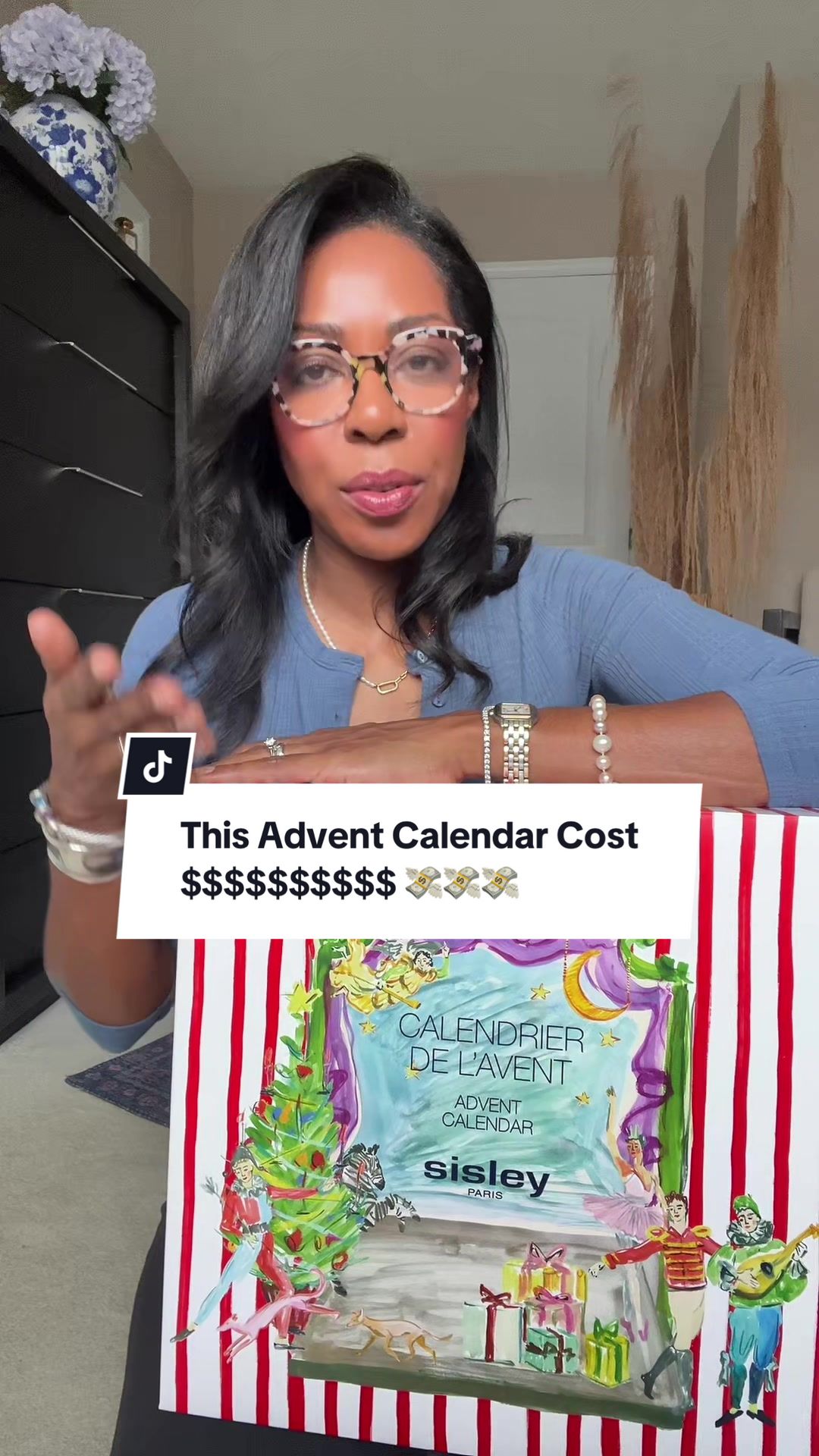 TikTok post by @dominiquebakerofficial for Sisley Paris. Caption reads: I got the @Sisley Paris $1035 2025 Luke Edwards....