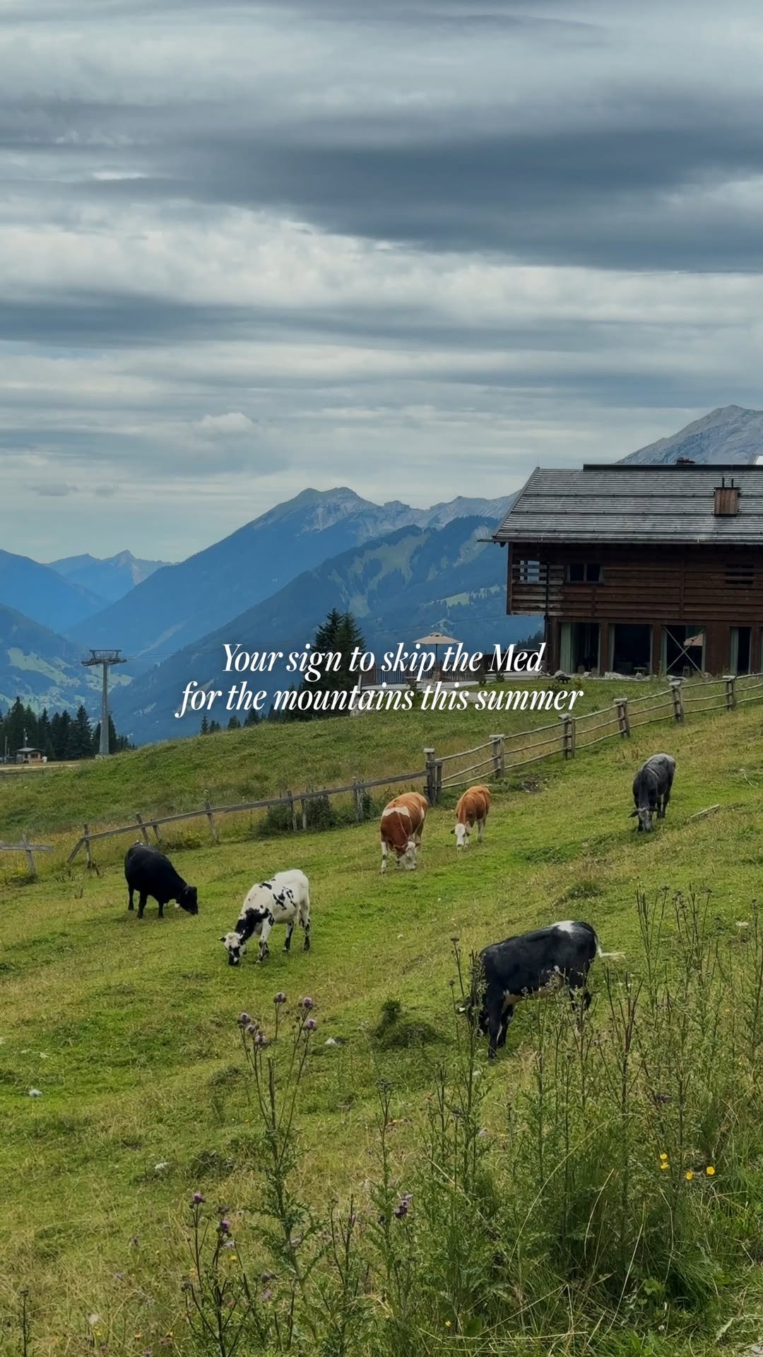Instagram post by @calliethorpe for Condé Nast Traveller. Caption reads: Would you swap salty sea dips for crystal-cool....