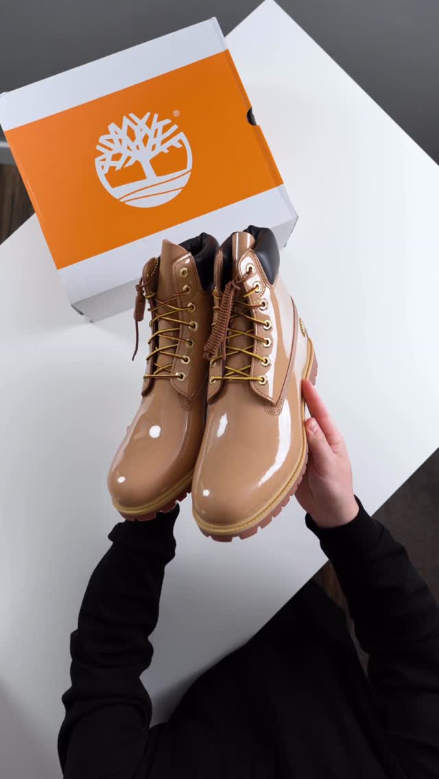 Instagram post by @winonakicks for Champs Sports. Caption reads: Timberlands… but shiny ✨ 

🤝 @champssports....