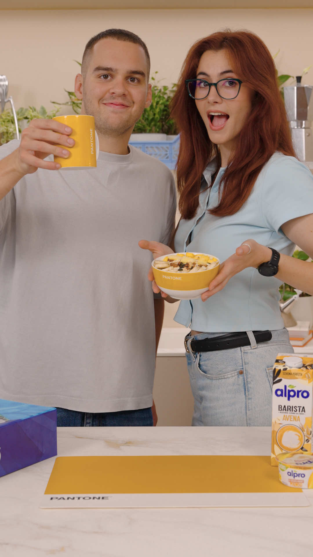 TikTok post by @margherita_pontecorvo for Alpro. Caption reads: Questa mattina avevo voglia di qualcosa di fresco,....