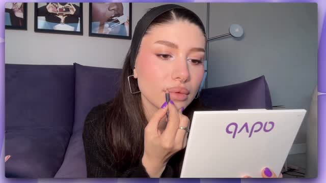 Instagram post by @seydaerdogan for NYX Cosmetics. Caption reads: Masaüstümde benimle hazırlanın💻 
-Loreal Brow....