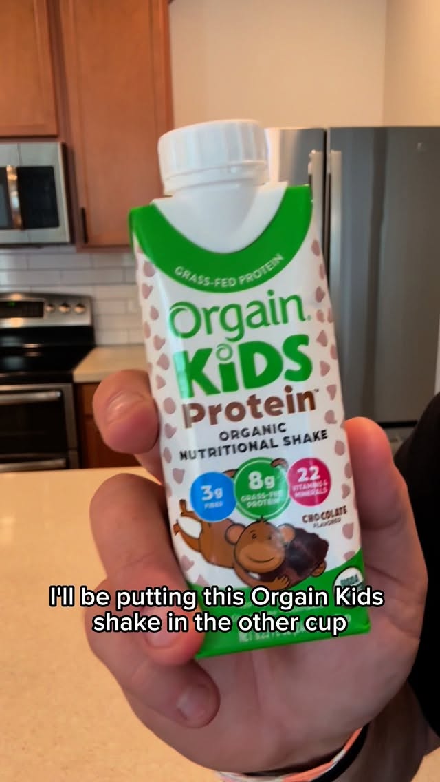 Instagram post by @austingeter for Orgain. Caption reads: I couldn’t believe that Charlie picked the....