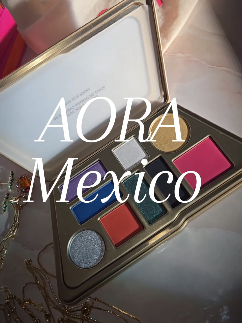 TikTok post by @glittahmakeup for Aora Makeup. Caption reads: [...] repurposed, or recycled with ease @Aora....